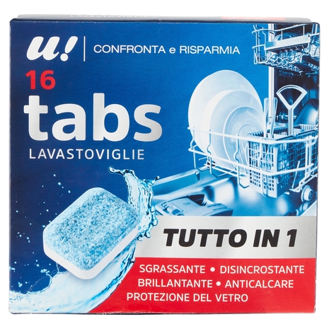 16 Tabs Lavastoviglie U! Confronta e Risparmia